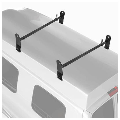 ECOTRIC Cross Bar 53"-66" Compatible with 1999-2022 Chevy Express 2500 3500/GMC Savana 2500 3500/Ford E-150 E-250 E-350 E-450 Ladder Rack Carrier