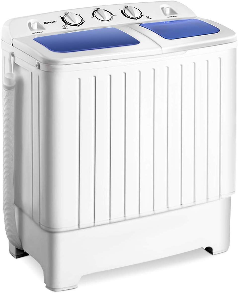 Waitpant Portable Compact Twin Tub Washing Machine, Blue+ White