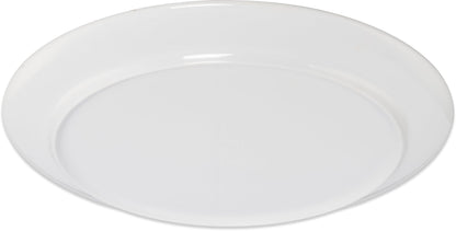 Carlisle FoodService Products Epicure Reusable Plastic Plate for Buffet, Restaurant, and Home, Melamine, 12 Inches, White, (Pack of 12)