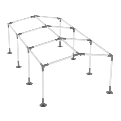 ICITYWALL 8 Leg Carport Kits，Low Peak Canopy Fitting Kit with 1-3/8" ID, Galvanized Steel Carport Connectors, shed Frame kit DIY Project