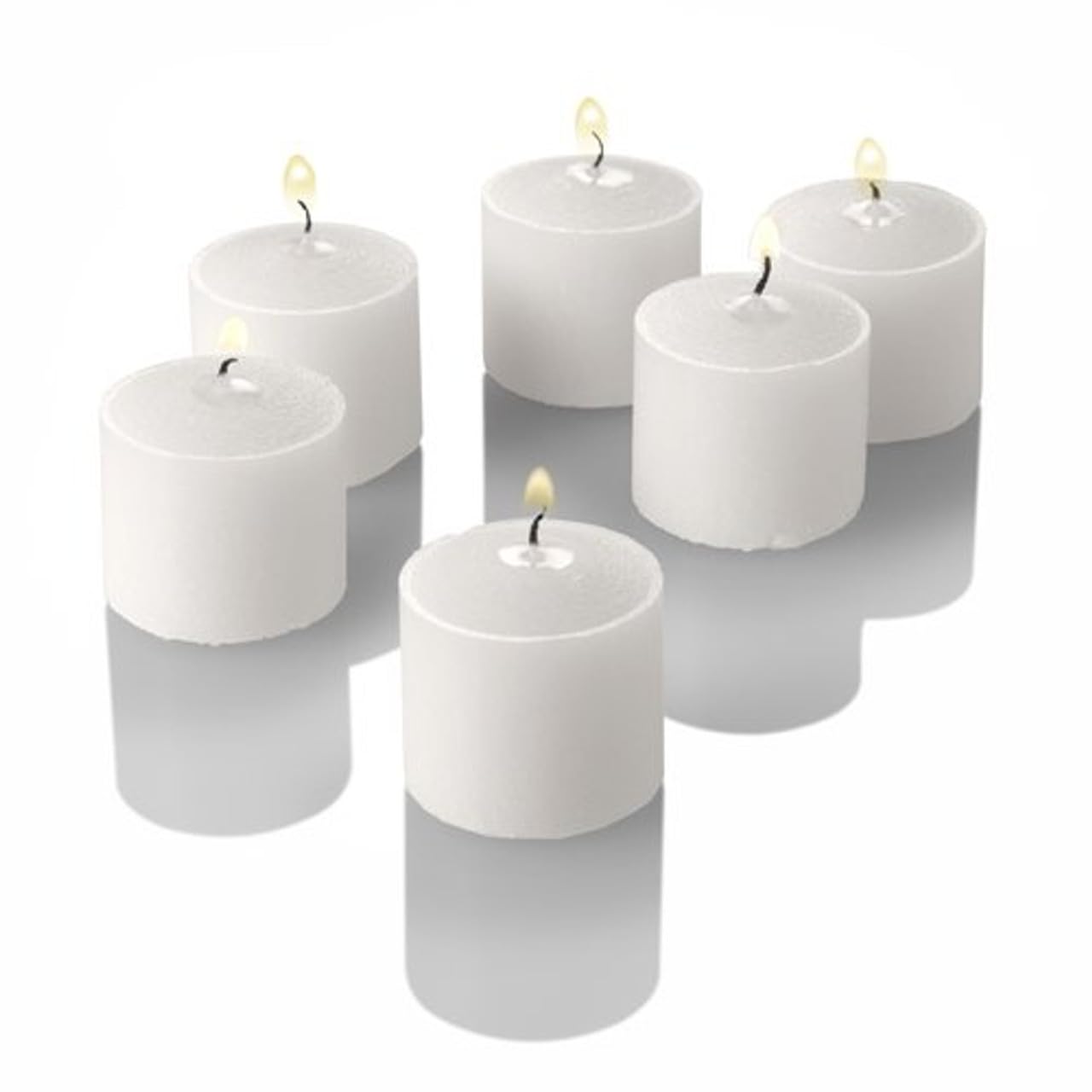 D'light Online Long 10 Hour Burn Time Unscented Votive Candles - Small Candles for Birthdays, Baby Shower, Home Decoration, Restaurants and Weddings (White, 10 Hour - Set of 12)