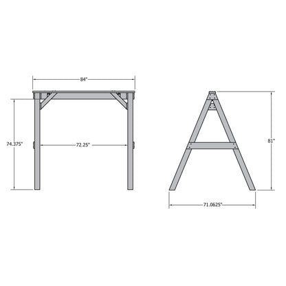 Highwood Heavy Duty, Weather Resistant A-Frame Porch Swing Stand, Weathered Acorn