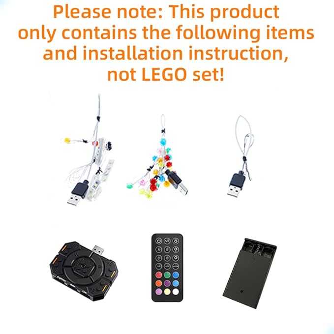 LED Light Kit (Remote Control) Compatible with Lego Gingerbread House - Lighting Set for Creator 10267 (Model Set Not Included)