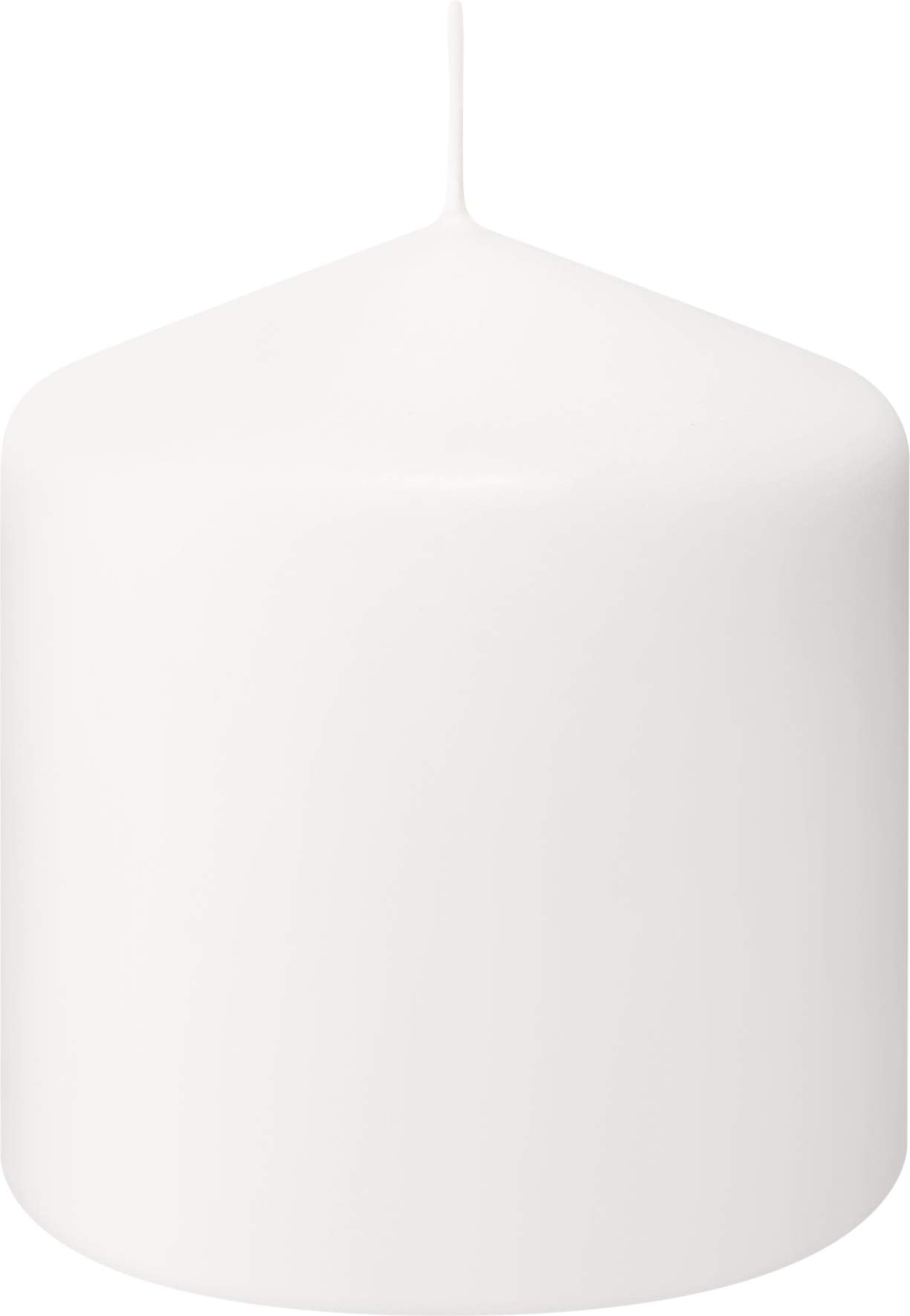 BOLSIUS 6 White Pillar Candles Bulk - 3x3 Inches Candle Set - 25+ Hours Clean Burning - No Palm Oil - 0% Animal Fat - Premium European Quality - Unscented Dripless Dinner Pillars