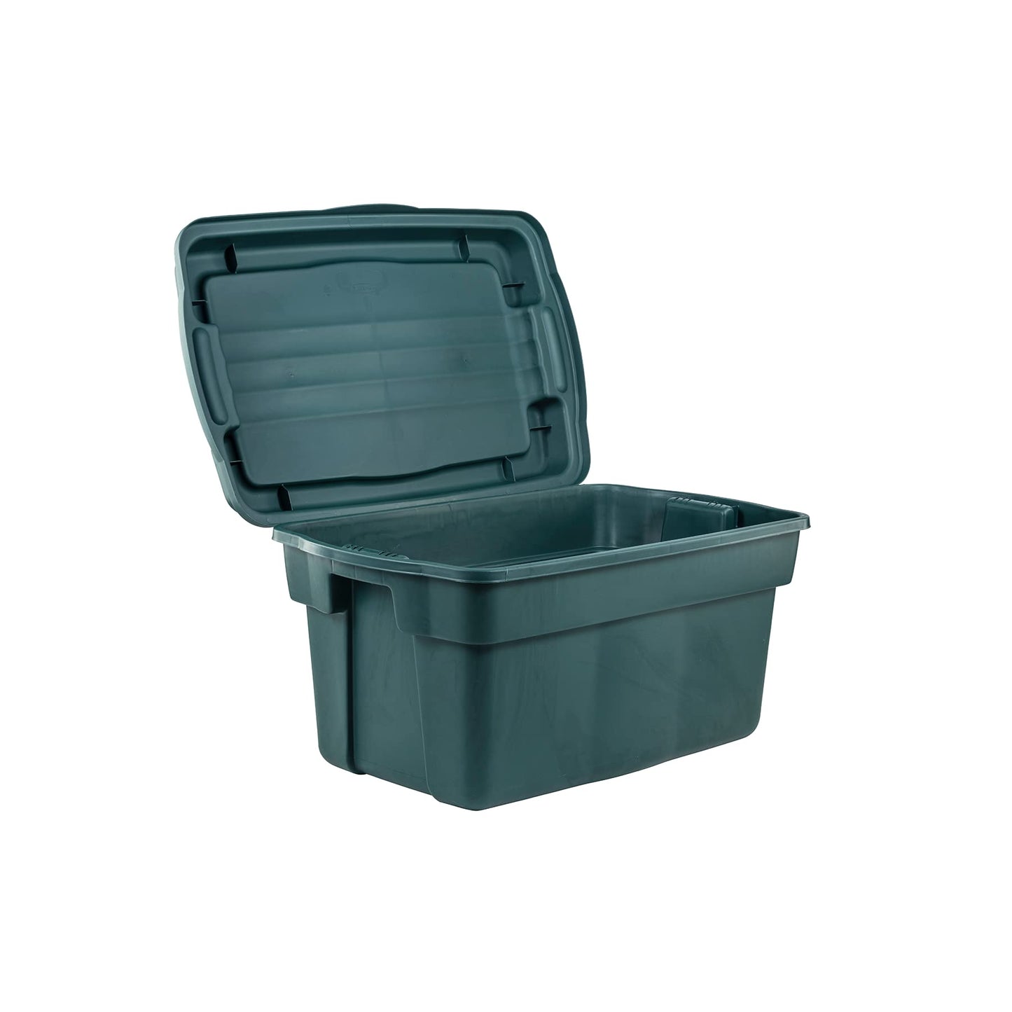 Rubbermaid ECOSense High-Top Storage Totes 28 Gal Pack of 3 Durable, Reusable, Large Plastic Storage Bins with Resting Hinged Lid, Made from Recycled Materials