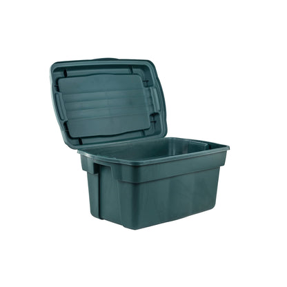 Rubbermaid ECOSense High-Top Storage Totes 28 Gal Pack of 3 Durable, Reusable, Large Plastic Storage Bins with Resting Hinged Lid, Made from Recycled Materials