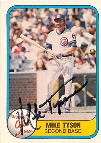 Sports Memorabilia Autograph Warehouse 248525 Mike Tyson Autographed Baseball Card - Chicago Cubs 1981 Fleer - No. 315