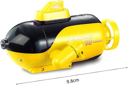 GoolRC Mini Remote Control Submarine RC Submarine 4-Channel Remote Control Boat Forward/Diving Backward/Surfacing Left Turn Right Turn Yellow