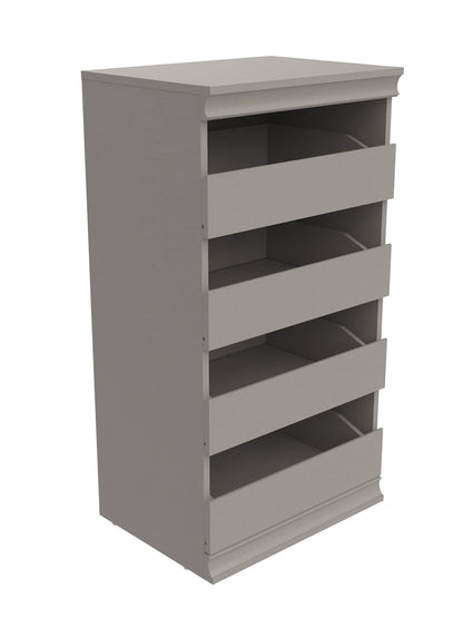 ClosetMaid 4598 Modular Storage Stackable Unit with 4 Drawers, Taupe & 4609 Modular Storage Stackable Shoe Shelf Unit, Taupe