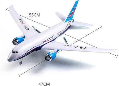 Remote Control Airplane 2.4Ghz DIY 3 Channels RC Plane Remote Control Airplane Ready to Fly RC 787 Dreamliner for Advanced Wingspan 550mm （2 Batteries