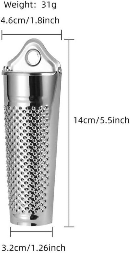 Skiennix Stainless Steel Nutmeg Grater - Multifunctional Citrus, Ginger & Garlic Kitchen Tool