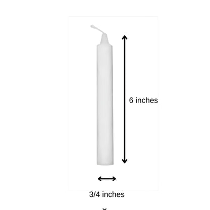 White Spell Candles 6 Inch – 5 Pack Ritual Chime Candles for Wicca, Santeria, Altar, Prayer, Meditation, Manifestation & Spiritual Cleansing (White)