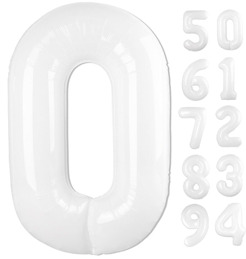 White Number 23 Balloon 40 inch, 23 Number Balloons, 23th White Birthday Decorations for Girls Boys 23 Year Old Party Supplies