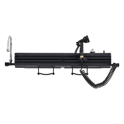 VEVOR Pressurized Water Tank,4 Gal,Lightweight Aluminum Metal,Multi-Dispensing Outdoor Roof Rack Water Tank with 2 Splash-Guard Panels,Versatile Nozzle with Pressurization Port,Fit for Trucks