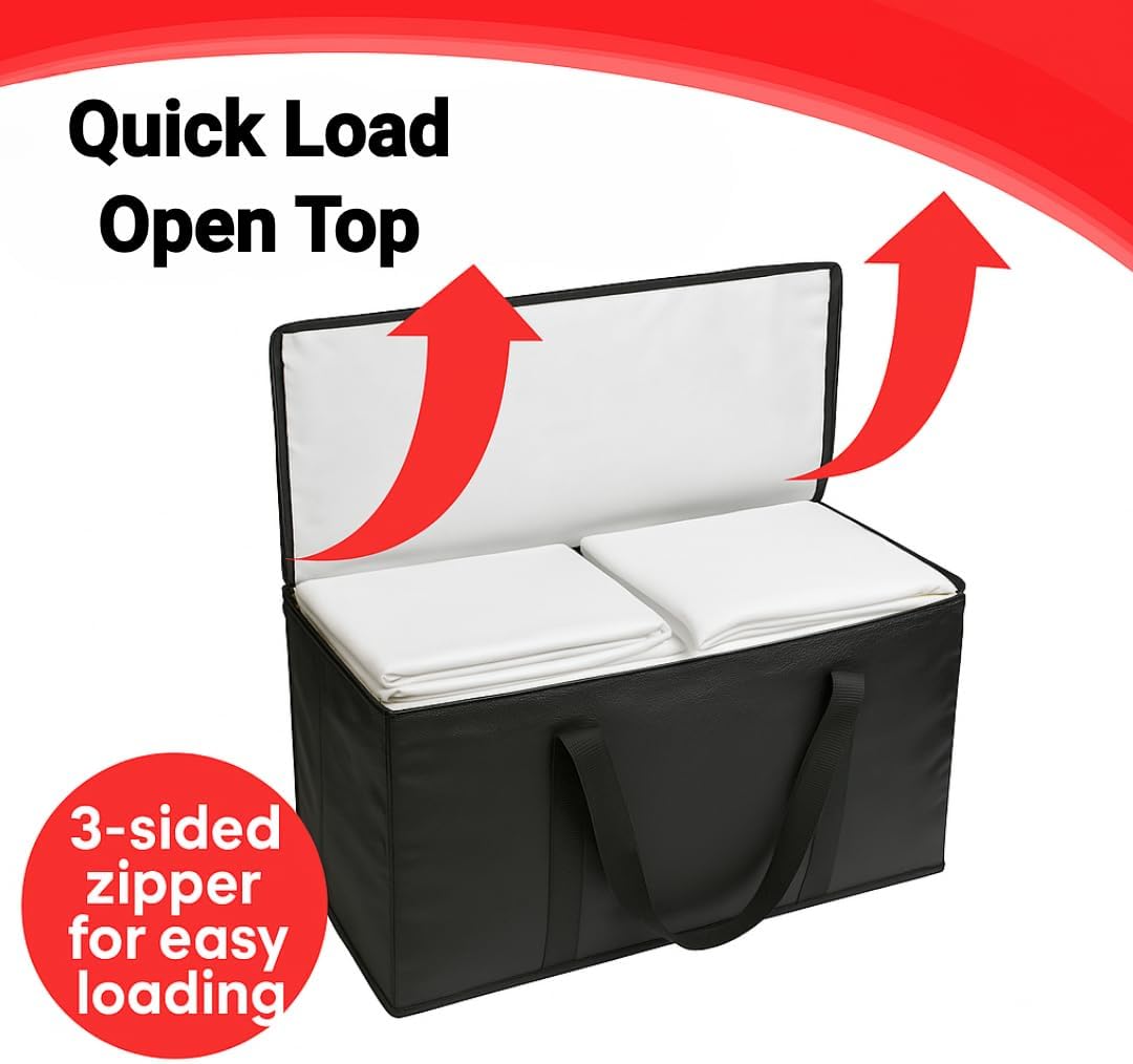BAG-THAT! Heavy Duty Large Moving Bags - Durable Storage Totes with Strong Zipper & Comfortable Handles | 10-Pack