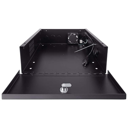 Navepoint DVR Security Heavy Duty Lock-Box with Fan 15 Inch x 15 Inch x 5 Inch Black