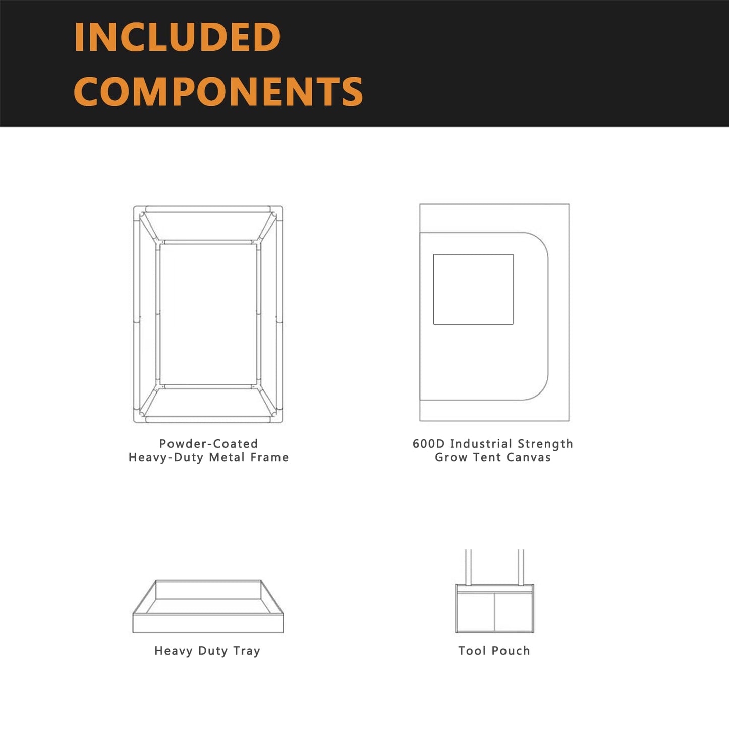 HydroHaven 8x4 Grow Tent Kit (96"x48"x80") - Heavy-Duty 600D Diamond Mylar Lining, 98% Reflective, Viewing Window & Waterproof Floor Tray for Hydroponics Indoor Growing
