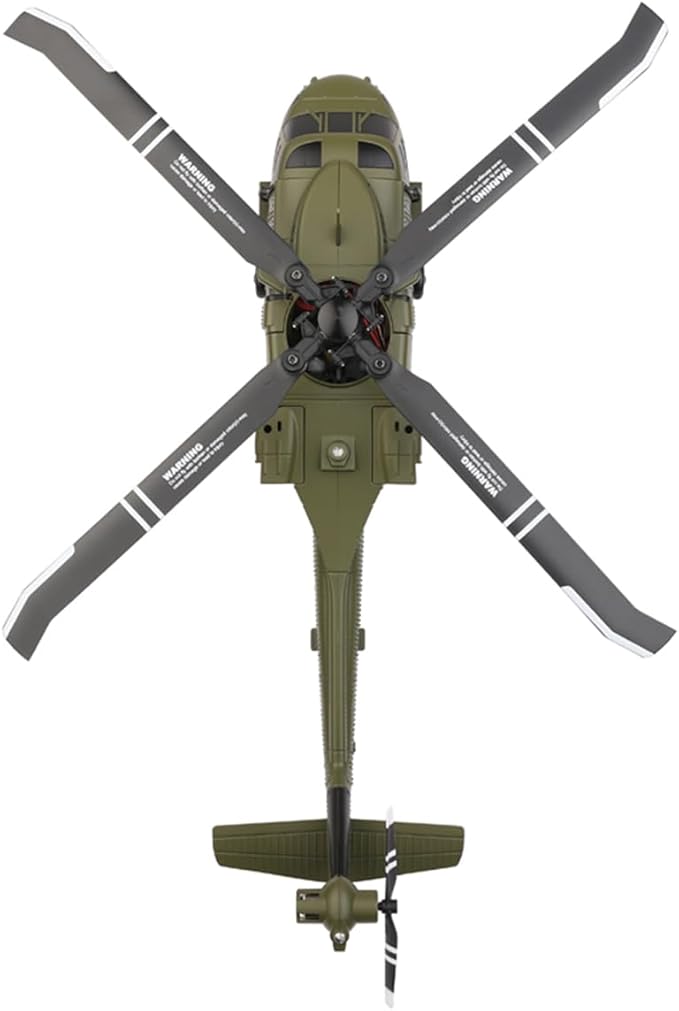 K170 UH60L RC Helicopter Remote Controlled Helicopter for Adults Beginners 2.4G 4CH RC Plane 6-Axis Gyroscope Altitude Hovering Military Aircraft Aileronles (2 Batteries)