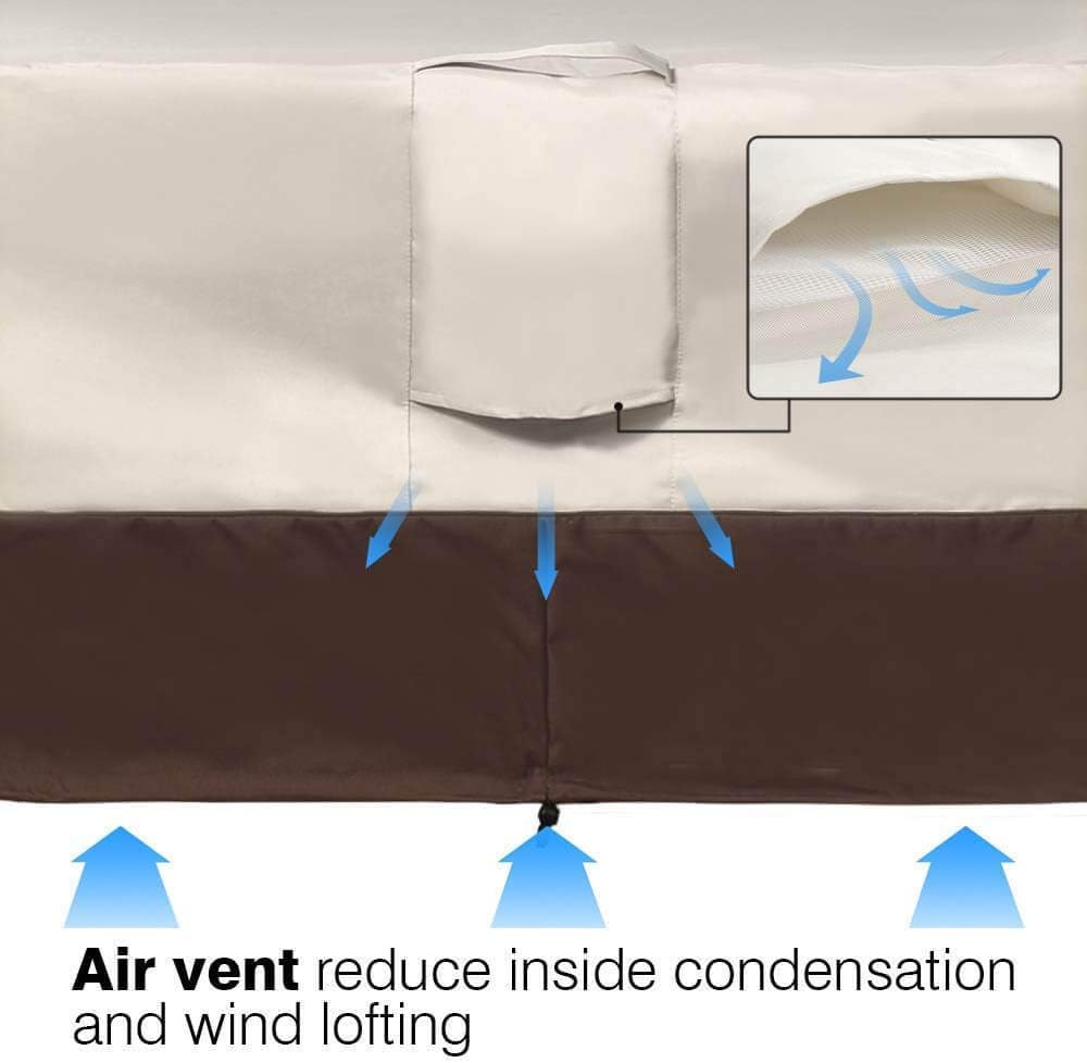 Vailge Patio Chair Covers - Heavy Duty Waterproof Lounge Deep Seat Covers | 4 Pack - Small, Beige & Brown