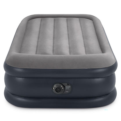 Intex 64131ED Dura-Beam Plus Deluxe Pillow: Fiber-Tech – Twin Size – Built-in Electric Pump-– 16.5in Bed Height-– 300lb Weight Capacity,(Pack of 3)