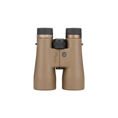 SIG SAUER Canyon HD Durable Fogproof Waterproof IPX-7 Rated Tripod-Adaptable Hunting Binoculars with Multicoated Lenses, Harness Strap, Covers & Case Included, Flat Dark Earth - 12x50mm
