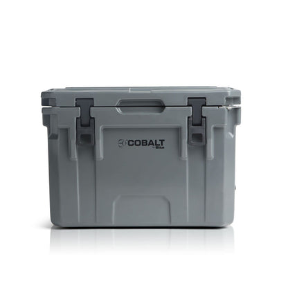 Cobalt 25 Quart Roto-Molded Super Ice Cooler | Large Ice Chest Holds Ice Up to 3 Days | (Gray)
