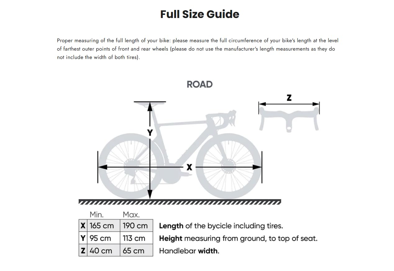 VELOSOCK Bicycle Cover for Car Racks Motion Wave - Full Bike Protection, Travel-Friendly, Water-Resistant, and Durable - for ROAD bikes