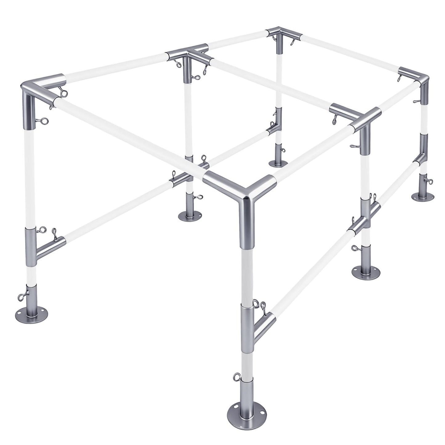 Frienda 6-Leg Lean-to Canopy Fittings for 1" EMT, 18 Pcs Lean to Carport Frame Connectors Kit DIY Project for Slant Roof Carport, Shed, Gazebo, Greenhouse, Shelter Deck, Pipes Not Included