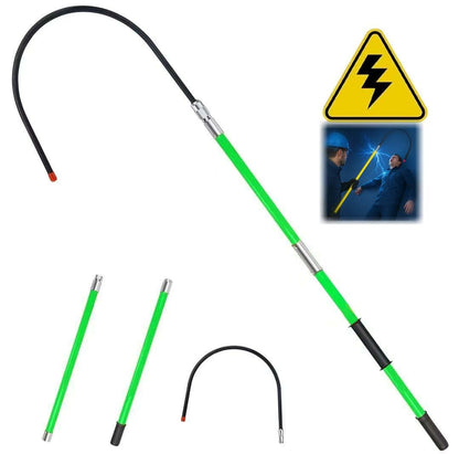 7.6 Feet Rescue Hook, High Voltage Insulated Rescue Hook high Voltage Telescopic 10kv35kv, Fire Electrician Anti-electrocution Rescue Hook 380V, Rescue Hook,18 inch Opening (Green7.6Feet)