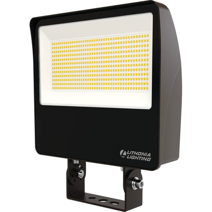 Lithonia Lighting All-in-One LED Flood Light, Waterproof LED Outdoor Light Fixture with Adjustable Brightness and Color Temperature, Yoke or Slipfitter Mount Dusk to Dawn Outdoor Lighting, UVOLT