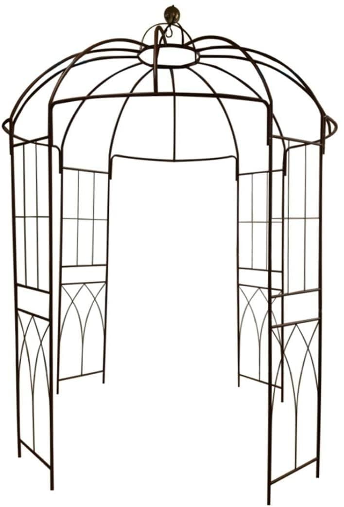 OUTOUR French Style Birdcage Shape Heavy Duty Gazebo,9'Highx 6‘6" Wide,Pergola Pavilion Arch Arbor Arbour Plants Stand Rack for Wedding Outdoor Garden Lawn Backyard Patio,Climbing Vines,Roses