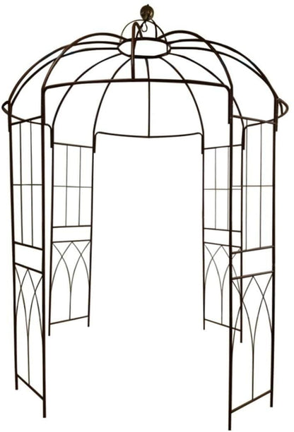OUTOUR French Style Birdcage Shape Heavy Duty Gazebo,9'Highx 6‘6" Wide,Pergola Pavilion Arch Arbor Arbour Plants Stand Rack for Wedding Outdoor Garden Lawn Backyard Patio,Climbing Vines,Roses