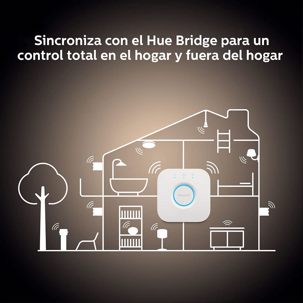 Philips Hue Smart 100W A21 LED Bulb - White and Color Ambiance Color-Changing Light - 4 Pack - 1600LM - E26 - Indoor - Control with Hue App - Works with Alexa, Google Assistant and Apple Homekit.