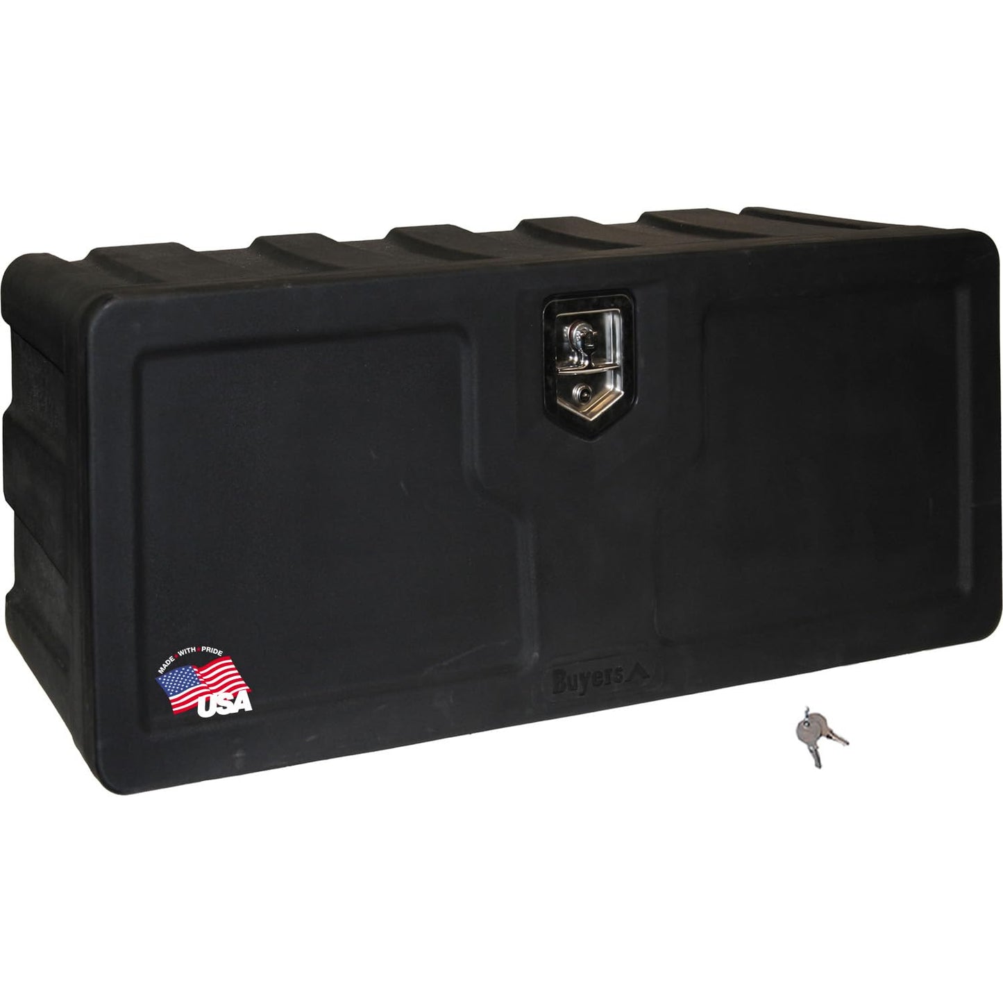 Buyers Products 1717105 Poly Underbody Truck Box, 18 x 18 x 36 in, Lightweight HD Poly Tool Box w/ Drop Door, 3-Point Locking Latch, Weather-Resistant Seal, Underbody or Surface Mount Truck Storage