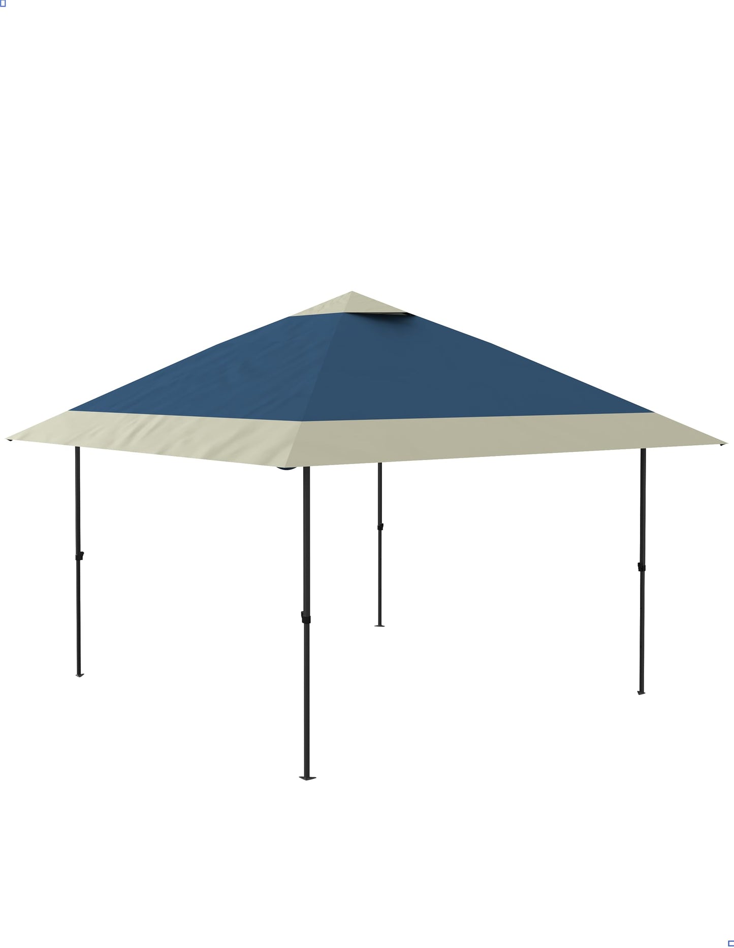 Pop Up Gazebo 13x13, Outdoor Canopy Shelter with 4 Stanbags, 8 Stakes Instant Gazebo Tent for Lawn, Garden, Backyard Deck - Navy Blue(Without Netting)