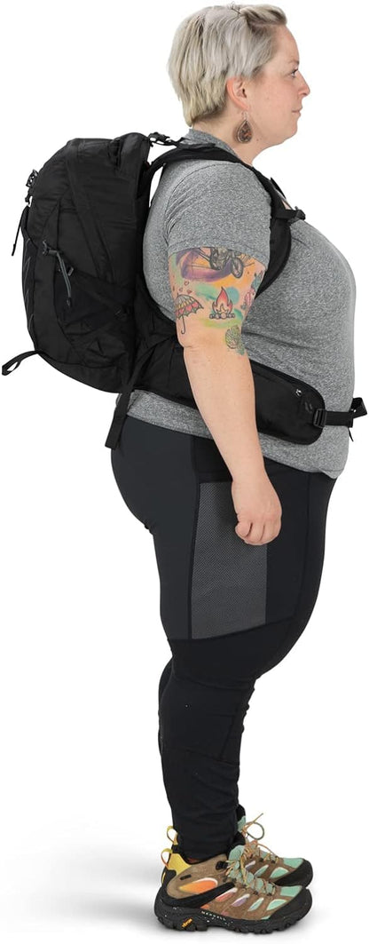 Osprey Tempest 20L Women's Hiking Backpack with Hipbelt, Stealth Black, WXS/S, Extended Fit
