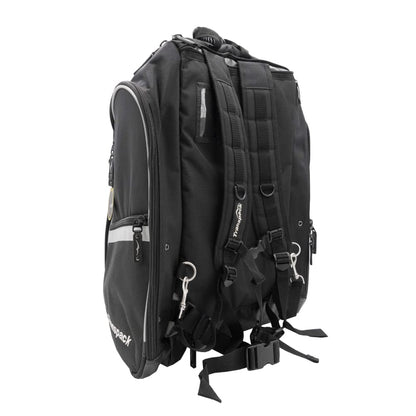 TRANSPACK COMPETITION PRO Unisex Water-Resistant 80 L Ski/Snowboard Boot Helmet Goggles & Gear Backpack Bag, Black w/Silver Electric