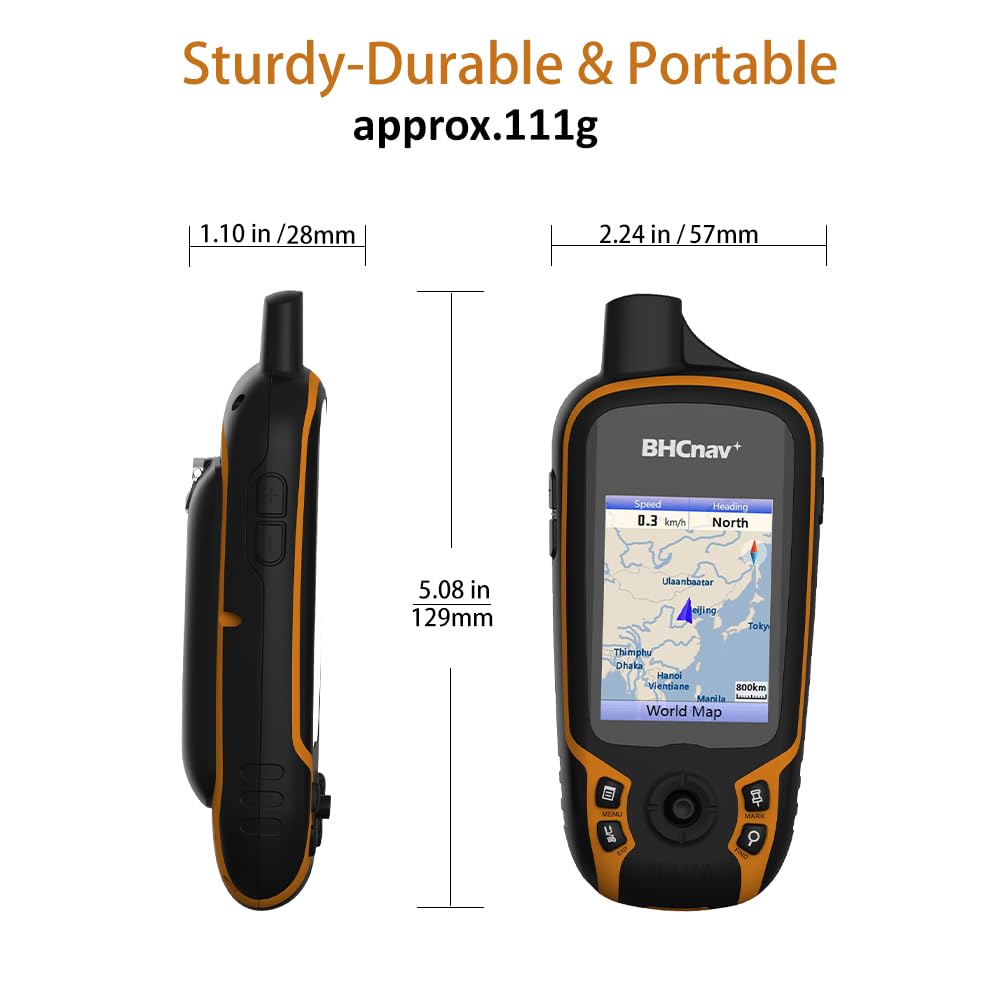 BHCnav NAVA F30 Handheld GPS Navigation Device, Colorful Map Display, Land Accuracy Surveying Equipment for Outdoor Hiking Hunting Traveling Adventures