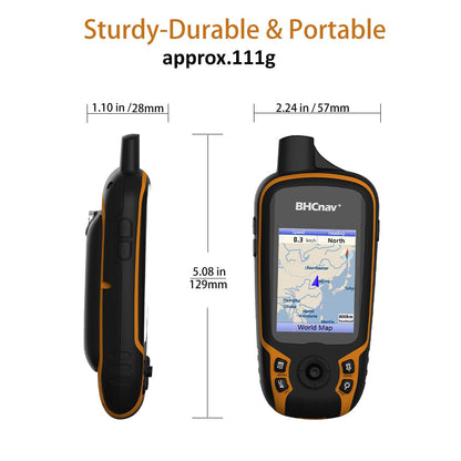 BHCnav NAVA F30 Handheld GPS Navigation Device, Colorful Map Display, Land Accuracy Surveying Equipment for Outdoor Hiking Hunting Traveling Adventures