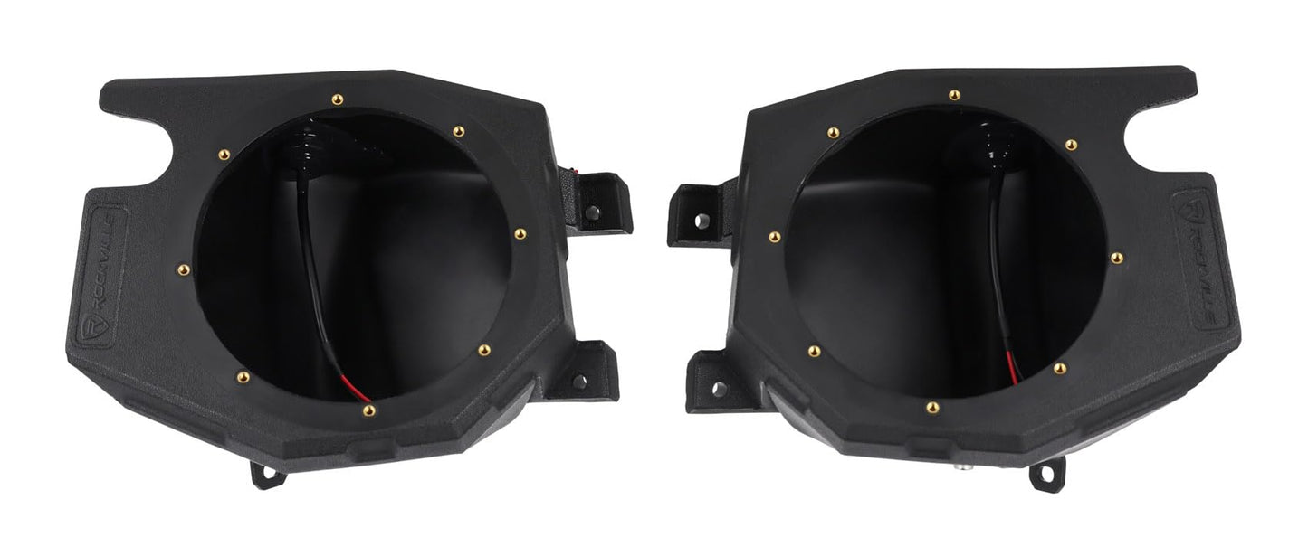 Rockville RockZR v2 2014-2023 Polaris RZR Front Kick Panel 6.5" Speaker Pods - Fits RZR and XP Models