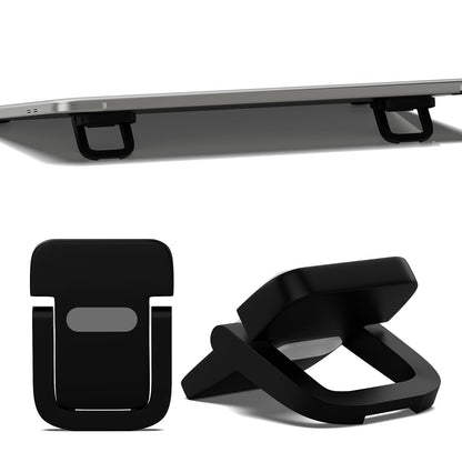 Notoke 2 PCS Portable Keyboard Riser, Adjustable Black Laptop Keyboard Stand with 2 Angle Settings and Self-Adhesive Foldable Feet, Mini Foldable Laptop Stand Riser Keyboards Lift for Most Keyboards