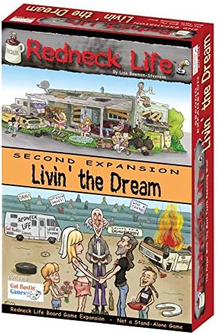 Redneck Life Second Expansion: Livin' the Dream Board Game Bundle with Mr Dice Drawstring Bag
