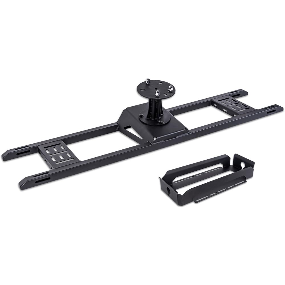 Armordillo Pinch Clamp Style Truck Bed Tire Rack Carrier with Gas Can Mount|Compatible with Full Size Pickup Trucks|8739242|Matte Black