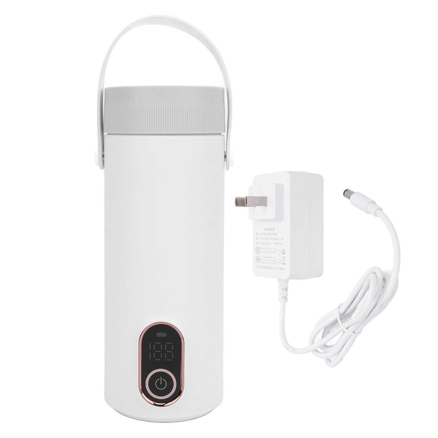 Small Electric Tea Kettle, Rechargeable Portable 304 Stainless Steel Travel Hot Water Boiler with 4 Temperature Settings, Cordless Use for Coffee Tea Milk, No BPA, No Odor, Long