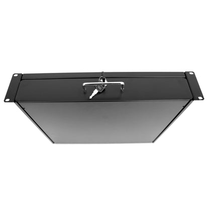 Server Cabinet Drawer Case Rack Drawer 19 Inch Rack Cabinet Mount Lockable Deep Drawer with Two Keys 18in Depth, Height 2U(3.5Inch) 19" W x 18" D x 3.5" H (CT18-2U, 2U18)