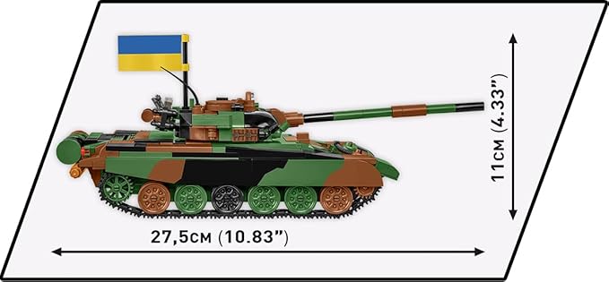 COBI Armed Forces T-72 M1R (PL/UA) Tank Building Set 724 Pieces