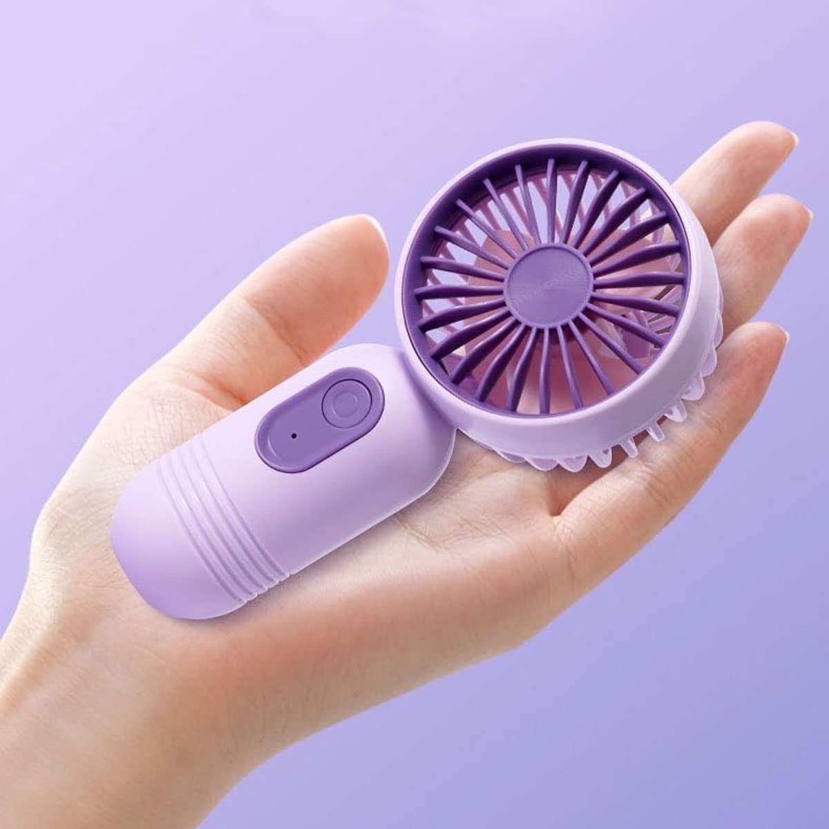 Mini Portable Fan 24 Pack, Cute Handheld Battery Operated Lightweight Small Personal Fans with 3 Speeds and USB Rechargeable Eyelash Fan for Stylish Girl Kids Women Men Office Outdoor Travel Camping