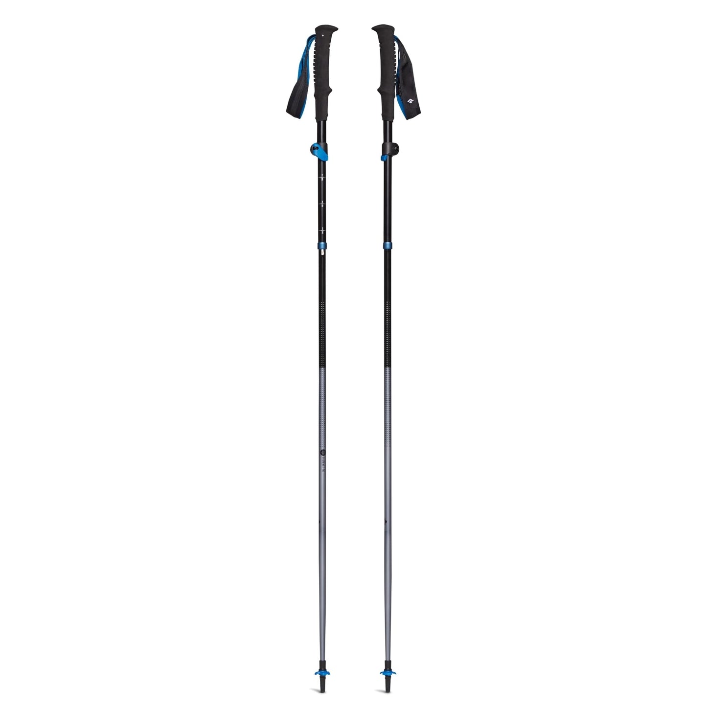 BLACK DIAMOND Distance FLZ Trekking Poles (Pair) | Aluminum Adjustable Z-Pole Design | FlickLock | Lightweight Poles for Hiking & Trail Running | Pewter | 125 cm