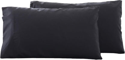 Microfiber Pillowcases by [Brand Name] - Super Soft, Wrinkle & Fade Resistant | 20x30 Inches, Black - 2 Pack
