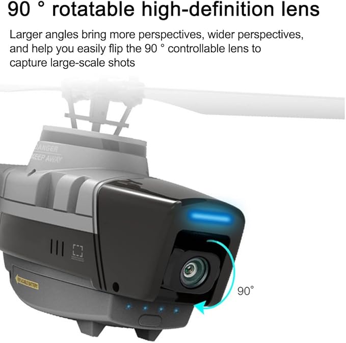 C128 RC Helicopter 2.4G 4CH Remote Control Helicopter with Camera for Adults Single-Rotor Aileronless RC Military Aircraft Helicopter Model RC Flying Machines Indoor Outdoor-RTF